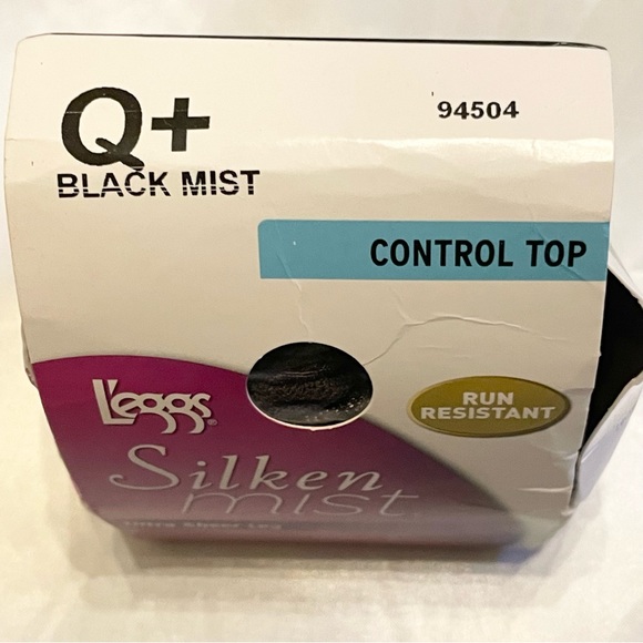 L'eggs Women's Silken Mist Control Top black mist size Q+ - Picture 2 of 5